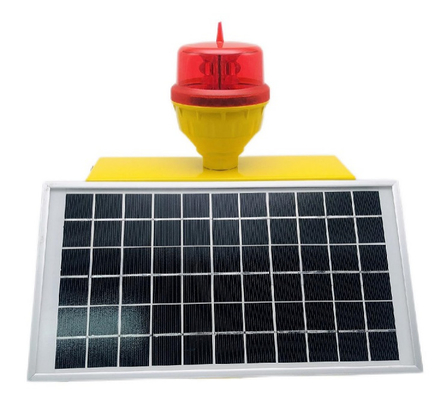 Güneş Enerjili Düşük Yoğunluklu Tek Havacılık Engelleme Işığı FAA L-810 Sabit