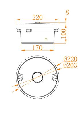 Yeşil IP68 Led Heliport Aydınlatma Konma ve Kalkış Alanı AH-HP-I-TLOFL