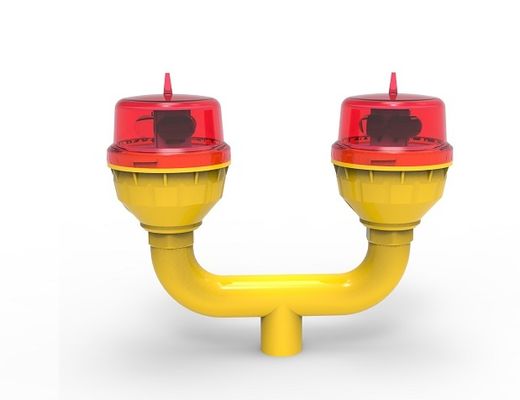 FAA LED Çift Havacılık Engelli Işığı 100.000 Saatlik LED Hayatı ve 32.5cd Işık Yoğunluğu Düzenlenebilir Sabit / Yanıp sönen
