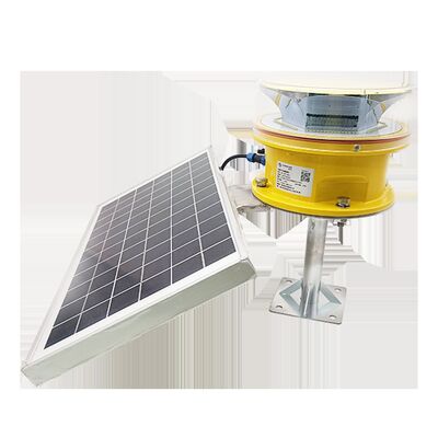 IP66 Alüminyum Alaşımlı ve ≥2000cd Parlaklığa Sahip Güneş Enerjili Havacılık Engel Işığı Kırmızı Orta Yoğunluklu LED