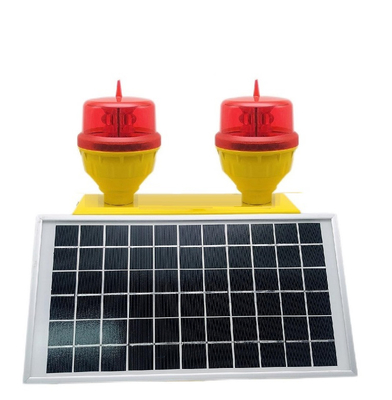 LED Kırmızı Güneş Enerjili Düşük Yoğunluklu Çift Havacılık Engelleme Işığı AH-LI-B2